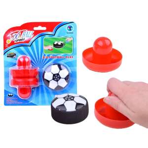 Air hockey set for kids, includes 2 red pushers and a soccer ball puck - Sport & Leisure
