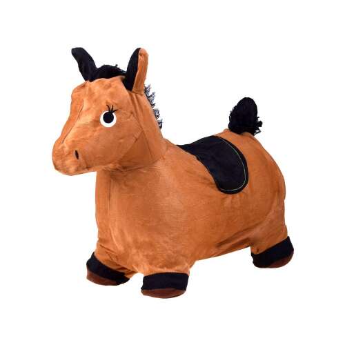 Felfújható barna ugráló ló gyerekeknek, 48 x 54 x 25 cm
