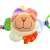 Smiling bear baby toy with colorful petals and a butterfly, perfect for stroller or cot