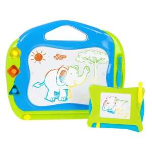 Set de tablă de desen magnetică cu o tablă mare și una mică, perfect pentru copii pentru a desena și a face doodle. Include un stilou magnetic și ștampile. - Table de scris si desenat