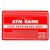 Red ATM Bank Security Card for Toy ATM Machine