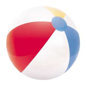 Bestway 51cm inflatable beach ball with red, blue, yellow and white stripes - Bestway