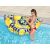 Woman entering the pool with Bestway lemon inflatable mattress