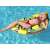 Woman relaxing on the Bestway inflatable pool float, lemon design