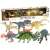 Cretaceous Dinoszaurusz készlet, 6 db-os, tartalmazza a Spinosaurus, Stegosaurus, Tyrannosaurus Rex, Diplodocus, Pterodactyl, Triceratops