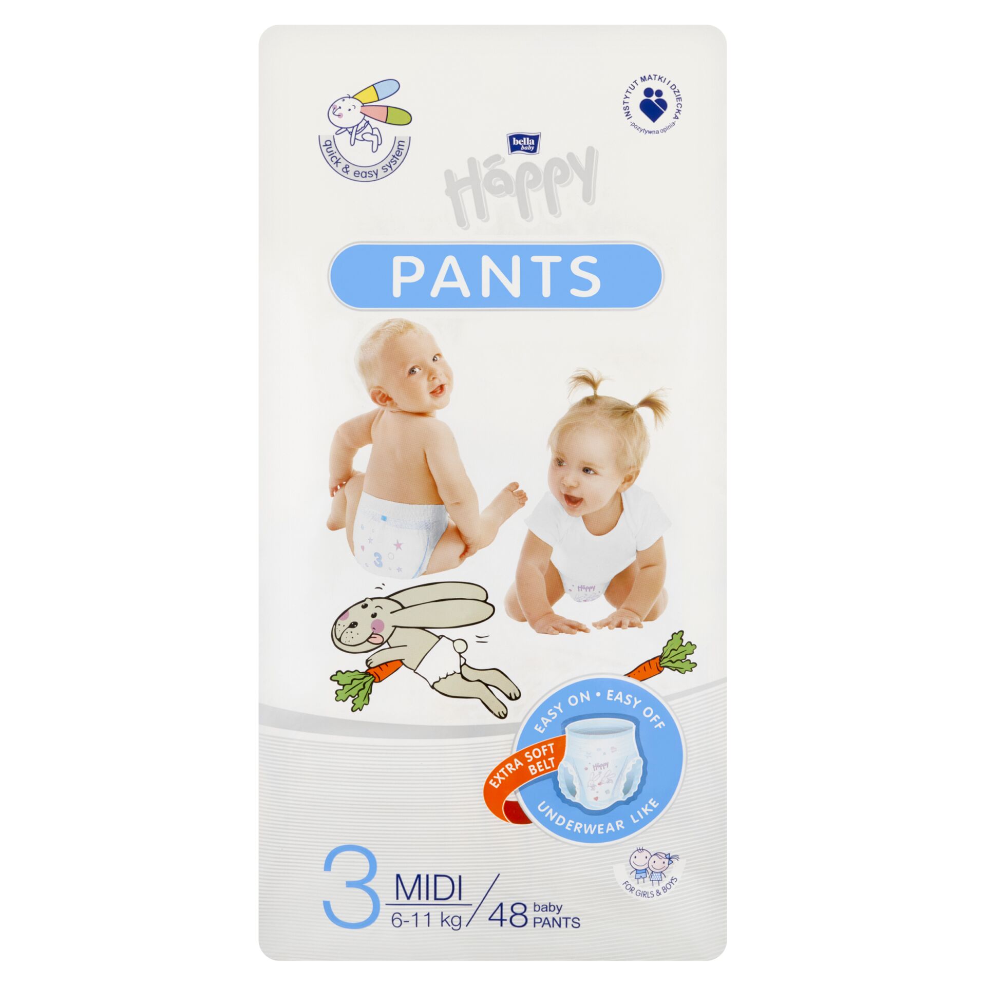 E-shop Bella Happy Pants Plienkové nohavičky 6-11kg Midi 3 (48ks)