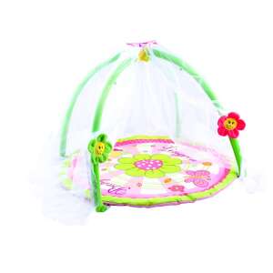 Baby play mat with canopy, featuring a floral design and a mosquito net for protection - Nonbrand Baby Gyms & Play Mat