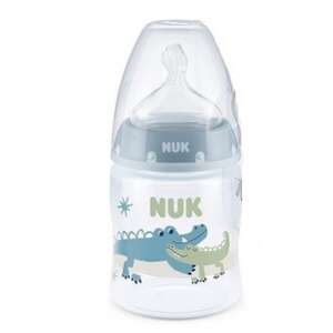 NUK First Choice Temperature Control cumisüveg 150 ml - Kék krokodilos 37168131 Nuk