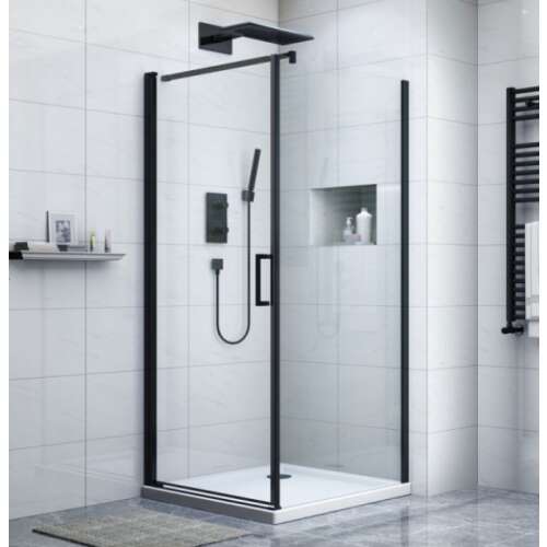 Diplon BR6611 90*90*195 fekete Szögletes zuhanykabin