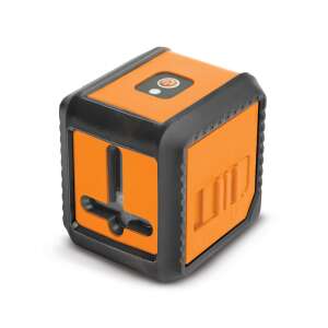 Handy Tools mini poziom laserowy, pomarańczowy i czarny, 2 x baterie AAA, zasięg 10 metrów, czerwony laser - Poziomowanie laserowe