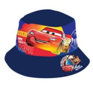 Pălărie de vară pentru copii Disney Cars, tip bucket, cu protecție UV, albastră cu imprimeu Lightning McQueen - Modă și îmbrăcăminte