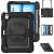 SOLID360 black rugged case for iPad Air 6 (2024, 11 inch) with kickstand, pen holder, and shoulder strap