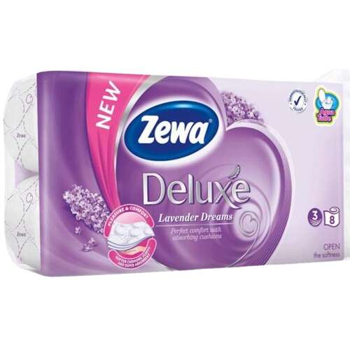 Zewa Deluxe levendula illatú toalettpapír, 3 rétegű, 8 tekercs