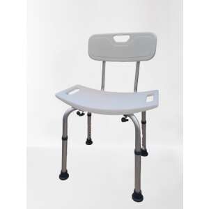 GMed nastaviteľná sprchová stolička s operadlom, biela - Kúpeľňové doplnky