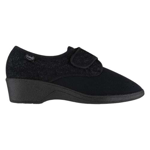 Pantofi Scholl Agnes din material textil negru cu închidere cu scai