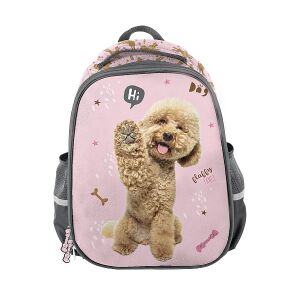 Paso FLUFFY kutyás ergonomikus iskolatáska lányoknak - Paso