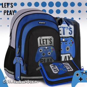 Starpak Let's Play Gamer School Bag Set: backpack, pencil case, gym bag - Starpak