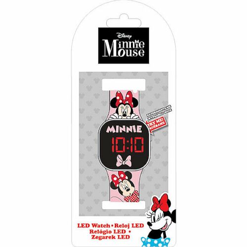 Disney Minnie Mouse LED karóra lányoknak, rózsaszín szíj, csomagolva - Gyerek óra