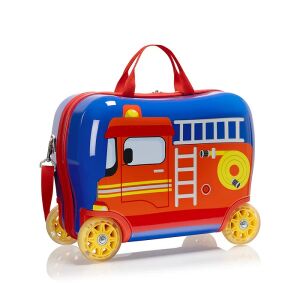Heys Ride-On Firetruck ABS Kids Suitcase with Light-Up Wheels - Kids' Suitcase