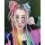 Rainbow synthetic hair braids Soulima 23571, long hair style, colorful braids