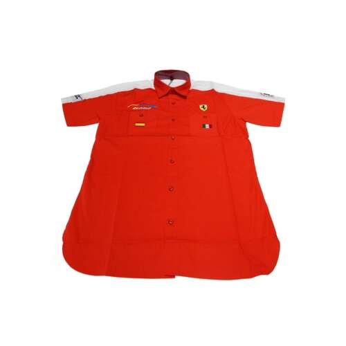 Ferrari Scuderia Alonso férfi ing, piros és fehér, elülső nézet