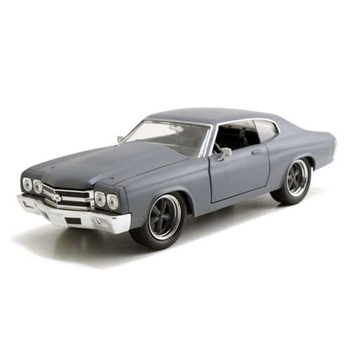 Dom's Chevy Chevelle SS 1:24-es méretarányú fém modell autó, szürke, Halálos Iramban - Jada Toys
