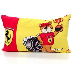 Ferrari "Fantasy" párna mackós mintával, sárga-piros, 50 x 30 cm - Ferrari