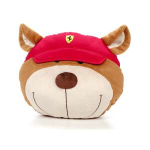 Ferrari Teddy mackó párna, 30 cm, barna-piros - Ferrari