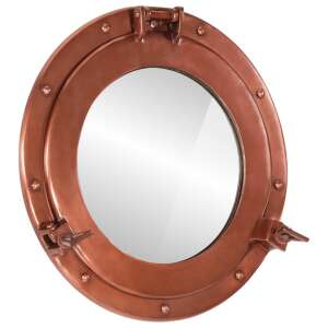 vidaXL Oglindă hublou de perete Ø38cm aluminiu și sticlă 100457326