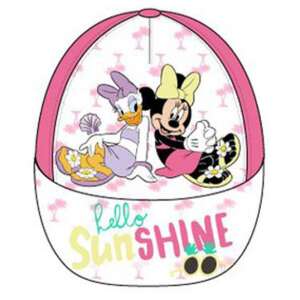 Disney Minnie Sunshine baba baseball sapka, Minnie egér és Daisy kacsa mintával, fehér színű, rózsaszín karimával, hello sunshine felirattal - Homyl