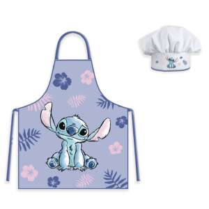 Disney Lilo & Stitch Kinder-Schürze und Kochmütze Set, blaue Schürze mit Stitch-Design und weiße Kochmütze - Disney Schürzen für Kinder