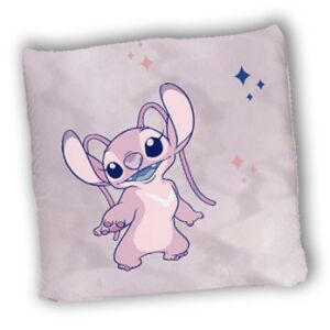 Close-up of Disney Lilo & Stitch decorative pillow featuring Angel character - Homyl