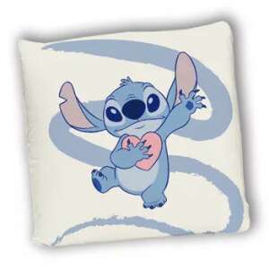 Disney Lilo és Stitch, A csillagkutya Lovers párna, 40x40 cm, elülső minta, Stitch - Díszpárna