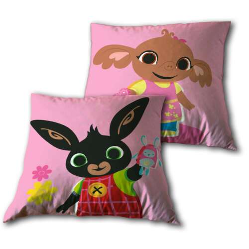 Bing pink pillow, decorative pillow 40x40 cm, featuring Bing and Sula characters