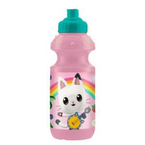 Gabi's Dollhouse Smoothie Land 350ml pink plastic water bottle with Gabby cat design - Water Bottle