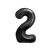 B&C Matowy Czarny Balon Foliowy Numer 2, 85 cm