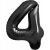 Black number 4 foil balloon, 85cm, party supply