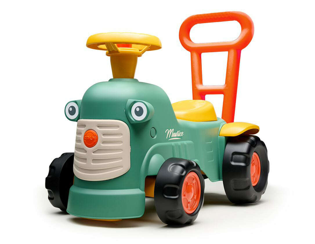 FALK Maurice Traktorek Jeździk Zielony Pchacz Odpychacz Schowek od 1 roku