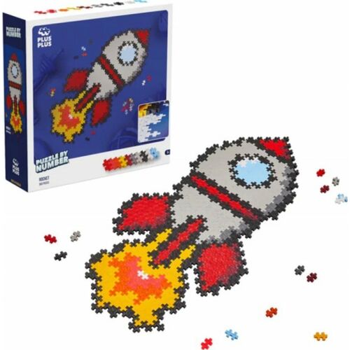 Plus Plus Puzzle Rakéta 500 darabos, építőjáték 5+ éves gyerekeknek