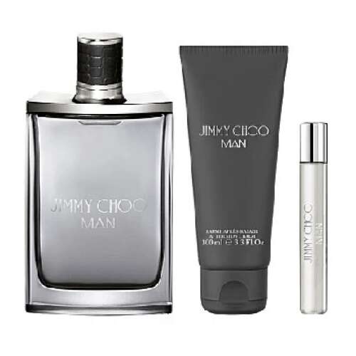 Jimmy Choo Man ajándék szett, 100ml Eau de Toilette, 7.5ml Mini Parfum, 100ml After Shave Balm