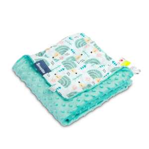 Pătură pentru bebeluși Sensillo cu două fețe 75x100cm - arici mentă - Paturici bebe