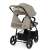 Kinderkraft Trig 3 Sport Kinderwagen, Stone Beige, Rückansicht, verstellbares Verdeck, großer Korb