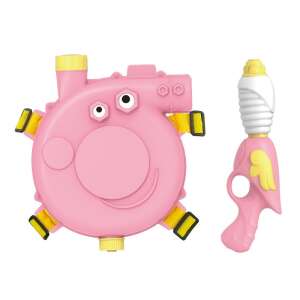 Rózsaszín és sárga vízipisztoly hátizsák gyerekeknek, egy kis kézi vízipisztollyal, tökéletes a nyári szórakozáshoz - Vízipisztoly