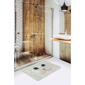 Kék szemű fürdőszobaszőnyeg macska arccal, 40 x 60 cm - Fürdőszoba bútor