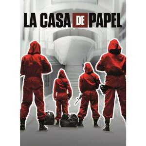Clementoni Money Heist, La Casa De Papel 1000 piece jigsaw puzzle, featuring the iconic red jumpsuit-wearing characters - Clementoni Puzzle