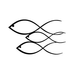 Метална декорация за стена с риба