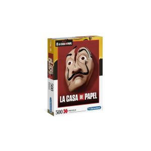 Clementoni La Casa de Papel Puzzle 500 elementów pudełko widok z boku - Puzzle