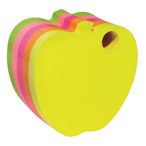 DONAU apple shaped sticky notes, neon colors