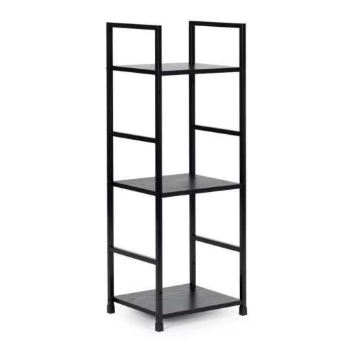 Intenso 3 polcos fekete fém tároló polc, 29 x 80 cm