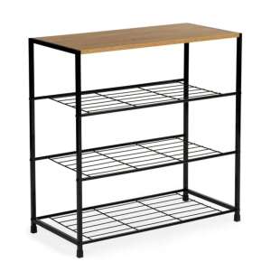 Intenso Cipőpolc - Fém és Fa - 63x63 cm